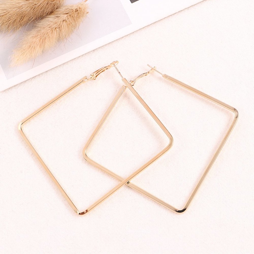 Simple and Trendy wild Square Earrings